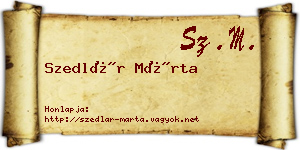 Szedlár Márta névjegykártya